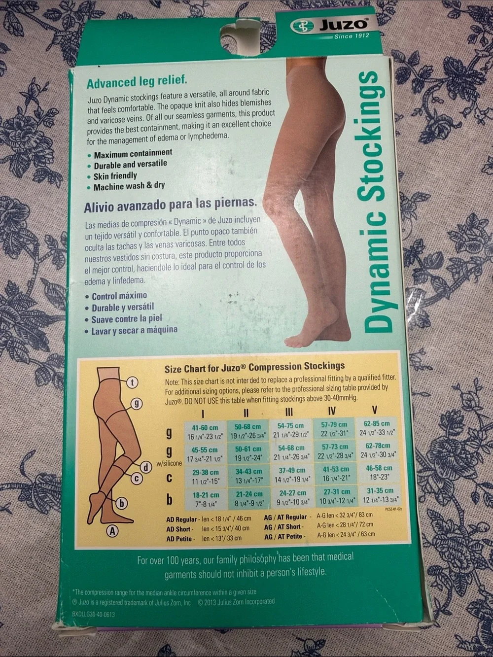 Juzo Dynamic Stocking 30-40 Thigh FF Sillcone Model 3512 Size ll Beige